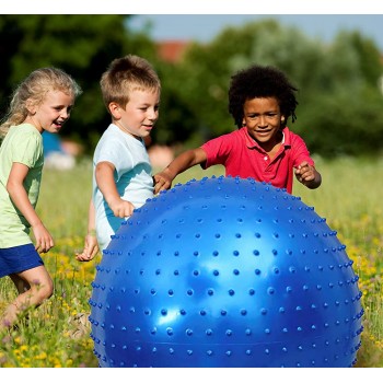 Large Sensory Massage Ball for Kids Sensory Exercise Sports Bouncy Ball for Toddlers 33.5 Big Inflatable Ball with Tactile Stimulation Spikes Outdoor Sports Game Ball Large Beach Ball Yoga Ball - B3BFV6XVM