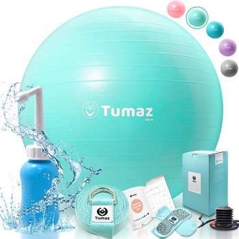 Tumaz Birth Ball Including Birthing Ball Peri Bottle Yoga Strap Non-Slip Socks Premium Birth Ball Set with Quick Foot Pump & Instruction Poster The Perfect All-in-One Gift for Mom - BS4XOHQH9