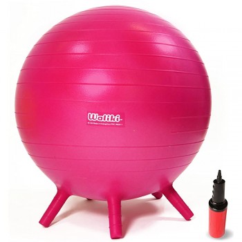 WALIKI Children's Chair Ball with Feet | Alternative Classroom Seating | Therapy Ball | 18 Pink - B9JKQSG2I