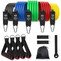 150lbs Resistance Bands Set for Men Exercise Bands with Handles - BVD1760DB