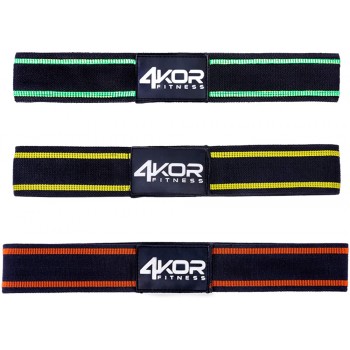 4KOR Fitness Resistance Loop Band Set Perfect for Crossfit Yoga Physical Therapy and Booty Building - BHM4777M0