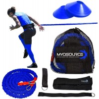 Acceleration Speed Cord Bungee Multi-Sport Resistance Training Kit Improve Strength Power Agility Vertical Jumping Sprint Speed – 3 Waist Belt Sizes S M L Available Kinetic Bands - BQ4L1DGV0