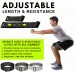 Adjustable Fabric Resistance Bands Set with Fitness Videos Wide Thick Non Slip Resistance Bands for Enhanced Toning One Size Fits All Workout Booty Bands for Men & Women 3 Pack - BXJITESTP