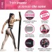 GYMB Long Resistance Bands for Women Set of 3 Non Slip Fabric Exercise Band Set for Full Body Workout Includes Booty Band Training Videos with 80+ Workouts for Gym or Home Fitness - BLBPIOGAK