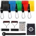 Jojobnj Resistance Bands Set 11 Pack Portable Home Workouts Accessories Exercise Bands with Door Anchor Handles Legs Ankle Straps for Resistance Training Physical Therapy Yoga Pilates - B9KZNRRYO