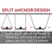 Lifeline Jungle Gym Suspension Trainer System – Split Anchor Design for More Exercise Options – Total Body Workout 3 Models Available Red Black - BEIY65NVF