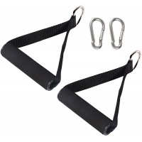 Premium Exercise Pull Handles Resistance Bands Handle Fitness Handle Workout Handles Dense Foam Wrap Handle Replacement Fitness Equipment for Pilates Yoga Strength Training（a Pair,Black - BKZRJG5T6
