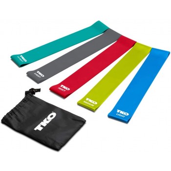 TKO Power 5-Pack Resistance Bands Set | Workout Bands for Physical Therapy Injury Therapy and Strength Exercise |Light to Heavy Duty - BT5Y4MXDG
