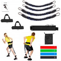 Vertical Jump Trainer Equipment Leg Strength Resistance Training Bands Set for Speed and Agility Squat Training Bounce Trainer Set for Boxing Tennis Softball Volleyball Basketball Football Training - BX94PB4FY