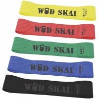 WODSKAI Resistance Exercise Fabric Bands Non-Slip Booty Workout Bands for Legs & Butt 5 Levels Fitness Training Bands for Strength Physical Therapy - B44EJ3FZJ