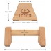 FekCits Push Up Bar 2PCS Wooden Parallettes Calisthenics Equipment Pushup Handles Stands for Men Women Strength Training Non-Slip Base Handstand Bars for Exercise Home Workout - BPYKWZYO8