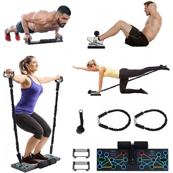 Multifunction Workout Equipment – 20 in 1 Strength Training Board for Men Women with Sit Up Handle Pilates Resistance Band Lightweight Portable Gym Home Fitness Equipment - B5GN702IR