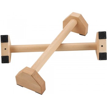 Pushup Stands Wooden Push Up Bars Gym Gear Equipment with Anti-Slid Mat Workout Solid Exercise Women Men Portable Fitness - BSH3NNOC1