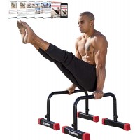 Rubberbanditz Parallettes Push Up & Dip Bars | Heavy Duty Non-Slip Parallette Stand for Crossfit Gymnastics & Bodyweight Training Workouts - B25PWBIMG