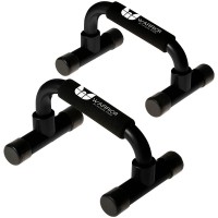 Warrior Pushup Bars Upper Body Core and Chest Strength Fitness Training Stands Angled with Comfort Grips and Stable Base for Home Gym or Travel - BBPG6FLZE