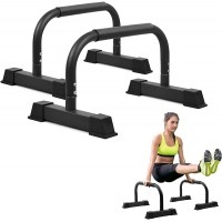 Yes4All 12x24 inch Non-slip Rubber Feet Parallettes Bars Push Up Bars for Calisthenics Exercises and Upper Body Strength Workout - BE9NH80HR