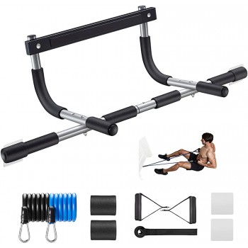 Ally Peaks Pull Up Bar for Doorway | Thickened Steel Max Limit 440 lbs Upper Body Fitness Workout Bar| Multi-Grip Strength for Doorway | Indoor Chin-Up Bar Fitness Trainer for Home Gym Portable - BRLMVJHNP