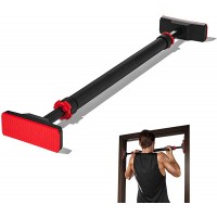 FitBeast Pull Up Bar for Doorway Strength Training Pullup Bar with No Screws Chin Up Bar with Adjustable Width Locking Mechanism Doorway Pull Up Bar Max Load 600lbs for Home Gym Upper Body Workout - BR6C1NKJX