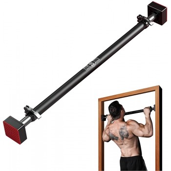 INNSTAR Pull Up Bar for Doorway No Screw Max Load 880LBS with Locking Mechanism Double Anti-Loosen Design Width Adjustable Chin Up Bar for Home Gym Upper Body Workout - BOS87CQ21