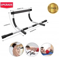 LJCY Doorway Pull Up Bar,Door Trainer,Strength Training,Multi-Grip Chin Up Bar Exercise Bar Total Upper Body Workout Bar Home Gym Equipment - B8SK89604