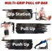 ptlsy Wall Mounted Pull Up Bar and Dip Station Multifunctional Heavy Duty Chin Up Bar for Home Gym Indoor Workout Fitness Equipment Supports to 440 Lbs - B35CAT7BZ