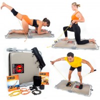 BodyLX360 Full Body Home Gym Workout System Portable Resistance Training Equipment All-in-One Total Body Workout Kit with Pilates Board Resistance Bands & Belt Videos Fitness & Diet Plans - BOLG0VZLK