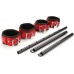 Frosted Black Exercise Spreader Bars Expandable Sports Aid Training Kit with 16 Lichi Red Black Adjustable Straps for Home Gyms Yoga - BW4ZJOOV2