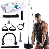Health Beasts LAT Pull Down Bar Cable Pulley -Workout Pulley System Gym Home Gym Equipment - B8S0TYD5H