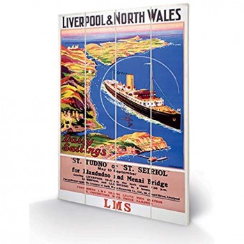 National Railway Museum 59 x 40 cm Liverpool and North Wales Daily Sailings by Odin Rosenvinge - B49ERIJ1K