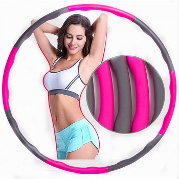 Ouyes Weighted Hoop for Exercise Fitness Exercise Hoop for Adults & Children Professional Adjustable Weight Size Soft Fitness Hoop for Weight Loss Waist Slimming - B4ATR7H53