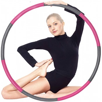 Auoxer Fitness Exercise Weighted hoops Lose Weight Fast by Fun Way to Workout Fat Burning Healthy Model Sports Life Detachable and Size Adjustable Design - BZTJVPTCM