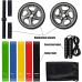 BLUERISE Ab Roller kit 3-in-1 Ab Roller Wheel with Resistance Bands Jump Rope Fitness Equipment Portable Exercise Equipment Suit Ab Workout Equipment - BXQZPVQXW