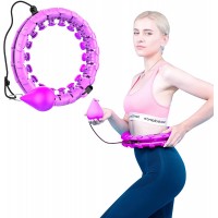 Bttem Smart Weighted Hula Hoop24 Detachable Knots,3 Lb,Hula Hoops for Adults Weight Loss,Abdominal Fitness Massage,Adjustable Length Fit Hula Hoop,Hula Hoop is Great for Novice Children. - BR7EI5L9F