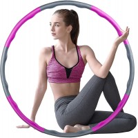 EAGOGO Weighted Exercise Hoop for Adult Fitness Hoop for Weight Loss Hoola Hoop for Children and Home Workout Your Personal Waist Trainer Detachable and Size Adjustable 8 Sections 2LB - B9EOLRKLO