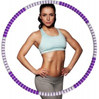 LuckyDove Exercise Hoop for Adults,8-Section Stainless Steel Core Weight Loss Hoop,with Extra Thicker Premium Foam,Detachable Adjustable Weight Exercise Hoop for Bodybuilding Weight Loss - BCAL9GDB9