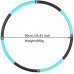 Opliy Exercise Hoop with Core Sliders Weighted Fitness Hoop for Exercise 2 lb Adjustable 8 Detachable Sections for Exercise Workout - BW77US3XO