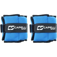 Capelli Sport Ankle and Wrist Weights Leg and Arm Weights with Adjustable Straps Blue 4 lbs Set of 2 - BKDBE4CZE