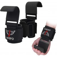 Jayefo Weight Lifting Hooks Wrist Wraps Support Hooks Grip Lifting Gloves Straps Bodybuilding Deadlifts Pull Ups Home Gym Workout… - BJS9L4EYF