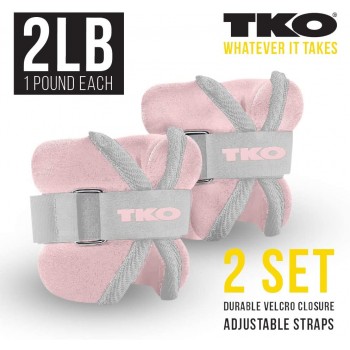 TKO Wrist Weights and Ankle Weights | Wrist Weights Sets for Women l Set of 2 | Adjustable for Arm and Leg Weights l Strength Training Equipment | 2 lb weights and 5lb weight - BCN7FUURM