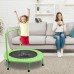 36inch Folding Mini Trampoline for Kids Toddler Trampoline with Adjustable Foam Handle Holds up to 250 Lbs Fitness Rebounder for Adults Indoor Outdoor Exercise - BK1LVOSEH