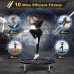 BCAN 38 Foldable Mini Trampoline Fitness Trampoline with Safety Pad Stable & Quiet Exercise Rebounder for Kids Adults Indoor Garden Workout Max 300lbs - B83BVGH84