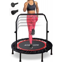 Kanchimi 40 Folding Mini Fitness Indoor Exercise Workout Rebounder Trampoline with Handle Max Load 330lbs - BT004QUYV