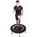 Maximus Life Bounce & Burn Foldable Indoor Mini Trampoline Rebounder USA for Adults | Fun Way to Lose Weight and get FIT! Plus Rebounding Exercise DVD | Optional Handle Bar | Already Assembled - B5951JTKJ