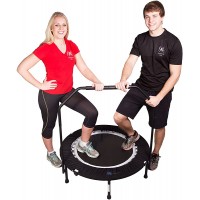 Maximus Life Bounce & Burn Foldable Indoor Mini Trampoline Rebounder USA for Adults | Fun Way to Lose Weight and get FIT! Plus Rebounding Exercise DVD | Optional Handle Bar | Already Assembled - B5951JTKJ