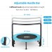 ONETWOFIT 36 Inch Foldable Mini Trampoline,with Adjustable Handle Bar and Oxford Cloth Cover Silent Bungee Rebounder Indoor Outdoor for Child Toddler Age 3+ Jump Sports Max Hold 110lbs50kg OT201 - BOBWGE200