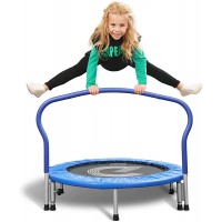 Pelpo 36" 38" Kids Trampoline for Toddlers Mini Trampoline for Children with Handle Indoor Trampoline for Kids Over 2 Year Old Trampoline Toy That Releases Parents' Hands Max Load 180 LBS - B1UQFXONX