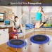SereneLife Portable & Foldable Trampoline 36 In-Home Mini Rebounder Fitness Body Exercise Updated Version SLSPT365,Blue - BB0JGQRWE