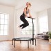 sportplus+ Fitness Trampoline with Bar – Ideal for Home Cardio Workout – Training – Silent Bounce Ø 110 cm – Max Load 130 Kg User Weight - B0SSGFT0K