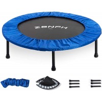 Zenph Foldable Trampoline Foldable Fitness Trampoline 40inch for Adults or Kids Indoor Folding Rebounder for Exercise Workout Supports Up to 330lbs - B3GJNOBJD