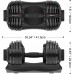 ATIVAFIT Adjustable Dumbbell Weights Fitness Dial Dumbbell 27.5 44 55 71.5 Lbs for Home Gym Set - BK89V27M3